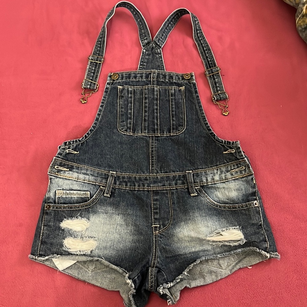 Mudd bib overall short shorts, size small